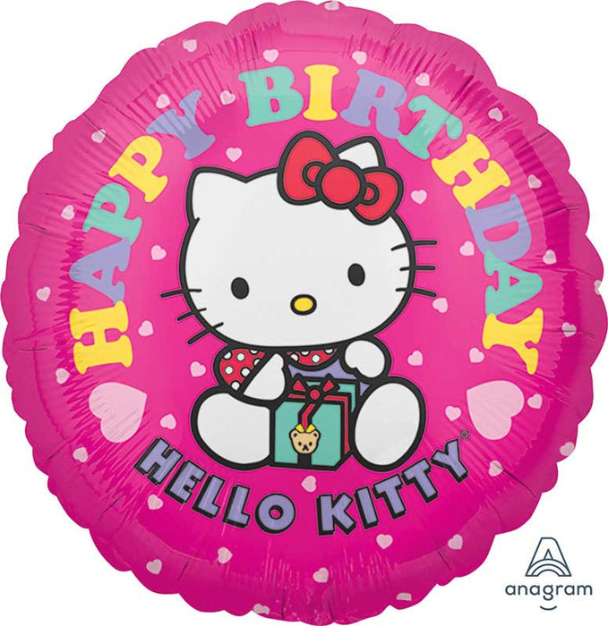 18 Inch Hello Kitty Birthday Foil Balloon
