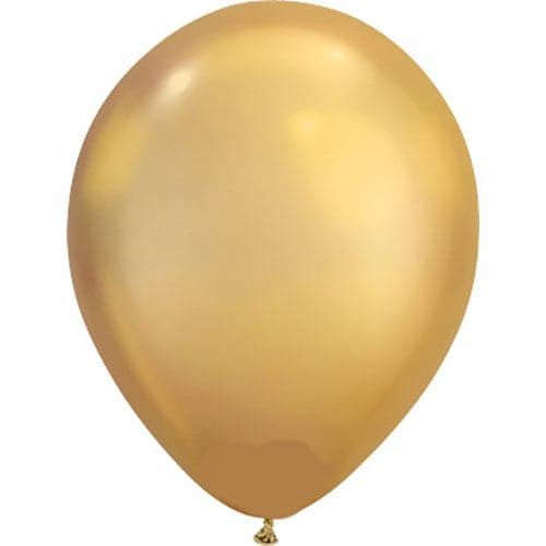 11" Luxe Chrome Gold Latex Balloons