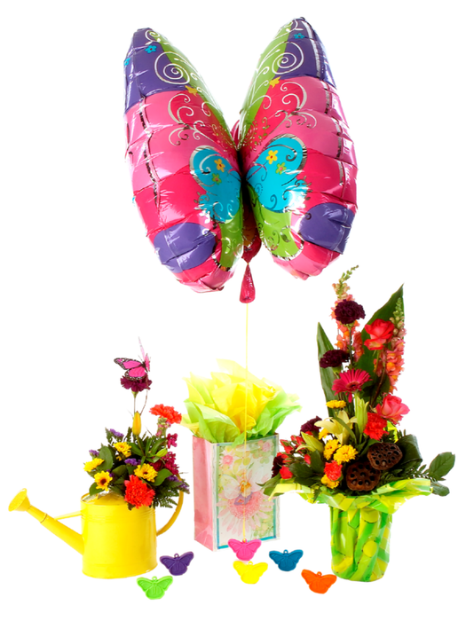 15 gram Happy Butterfly Balloon Weights | Neon Asst. | 50 pc