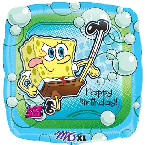 18 Inch SpongeBob Kickin' Birthday Foil Balloon