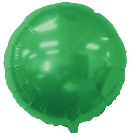 18 Inch Green Balloons | Round Foil Balloons | 50 pc