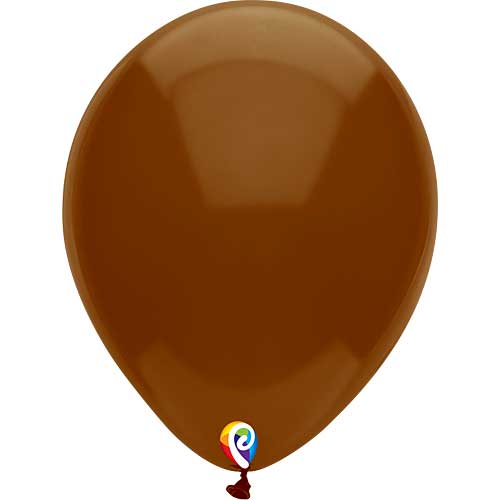 12" Funsational Cocoa Brown Latex Balloons by Pioneer Balloon