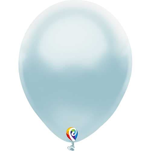 12" Funsational Pearl Baby Blue Latex Balloons by Pioneer Balloon