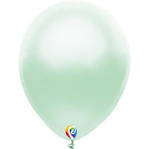12" Funsational Pearl Mint Green Latex Balloons by Pioneer Balloon