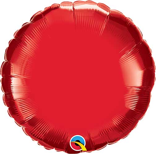 Ruby Red Round Foil Balloon