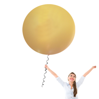 30 Inch Latex Balloons | Metallic Gold | 10 pc bag