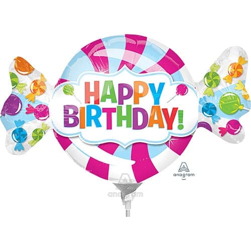 13 Inch Air Fill Birthday Sweet Shop Foil Balloon