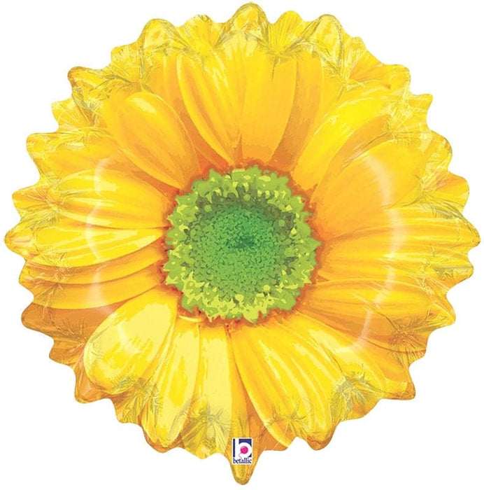 21 Inch Bright Blooms Yellow Flower Shape Foil Balloon