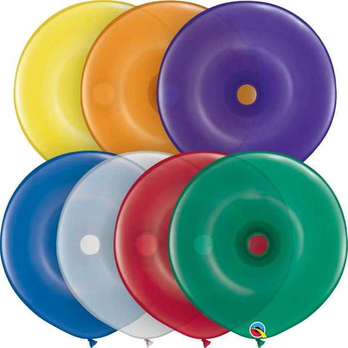 16" Geo Donut Jewel Assortment Latex Balloons by Qualatex