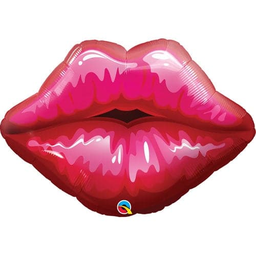 30 Inch Big Red Lips Foil Balloon