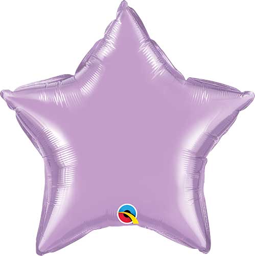 18 Inch Pearl Lavender Star Foil Balloon