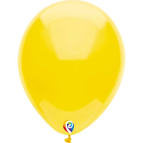 12" Funsational Yellow Latex Balloons by Pioneer Balloon