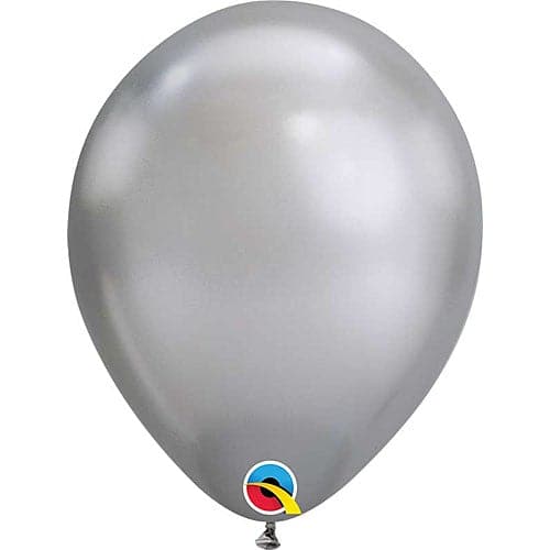 Chrome Silver Latex Balloons by Qualatex