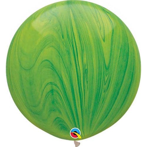Green Rainbow Super Agate Latex Balloons by Qualatex