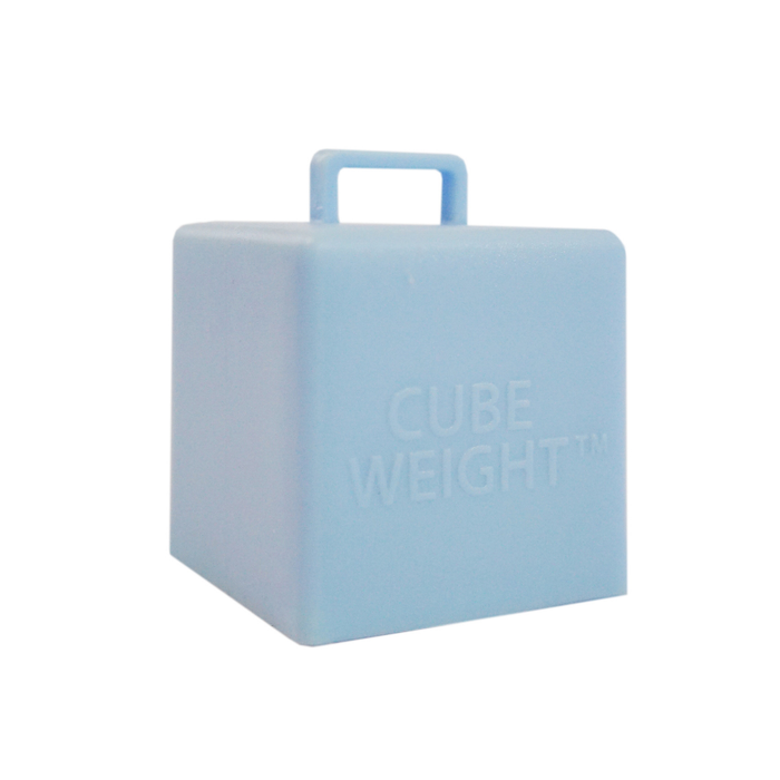 Bulk 65 gram Cube Weight™ Balloon Weights | Baby Blue | 10 pc x 20 bags (200 pcs)
