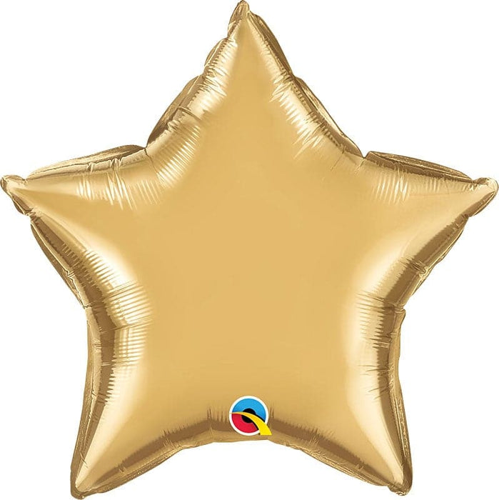 18 Inch Chrome Gold Star Foil Balloon