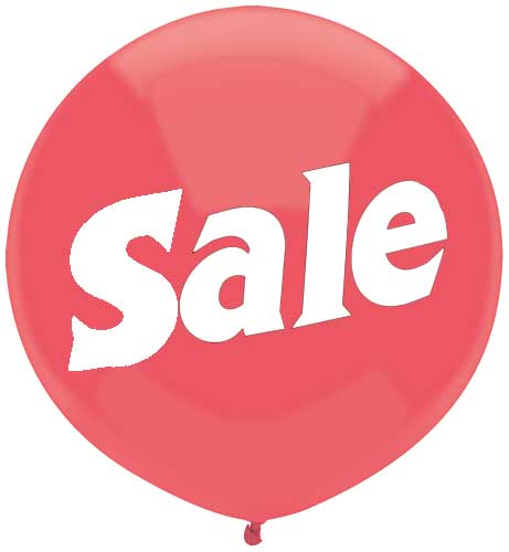 17" Sale Watermelon Red Printed Latex Balloons by Balloon Supply of America
