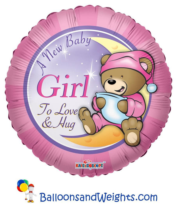 18 Inch A New Baby Girl Foil Balloon | 100 pcs