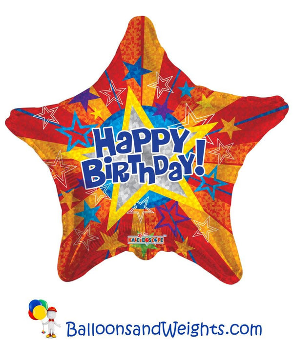 18 Inch Happy Birthday! Foil Balloon | 100 pcs