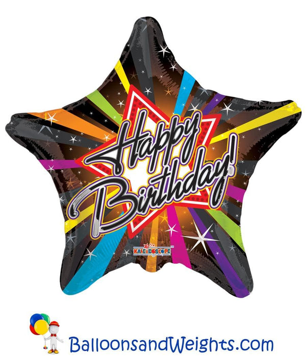 18 Inch Birthday Rockstar Foil Balloon | 100 pcs