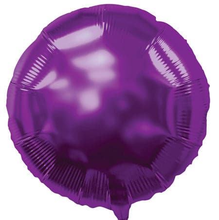 18 Inch Purple Balloons | Round Foil Balloons | 50 pc
