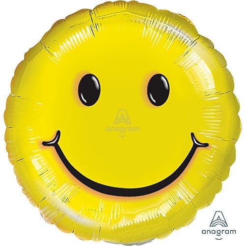 4 Inch Air Fill Smile Face Foil Balloon