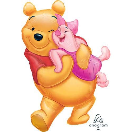 25 Inch Winnie The Pooh Hug Shape Foil Balloon