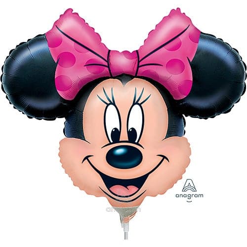 13 Inch Air Fill Minnie Mouse Head Foil Balloon