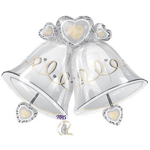 35 Inch Wedding Bells Shape Jumbo Foil Balloon