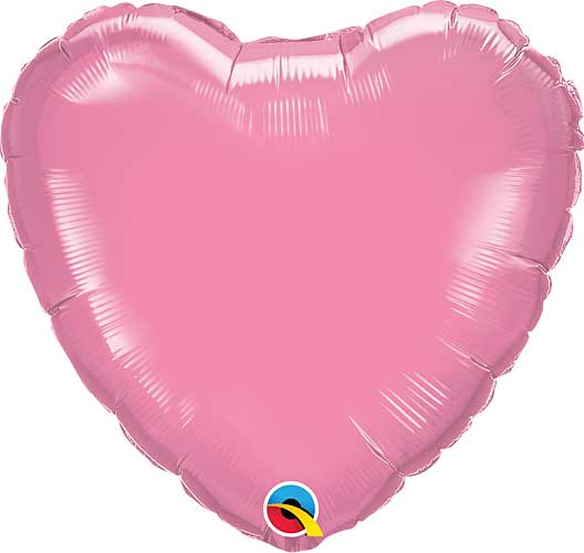 18 Inch Rose Pink Heart Foil Balloon
