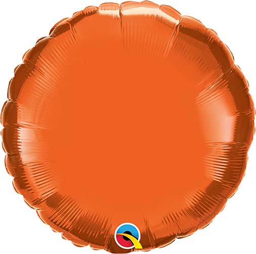 18 Inch Orange Round Foil Balloon