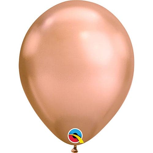Chrome Rose Gold Latex Balloons by Qualatex