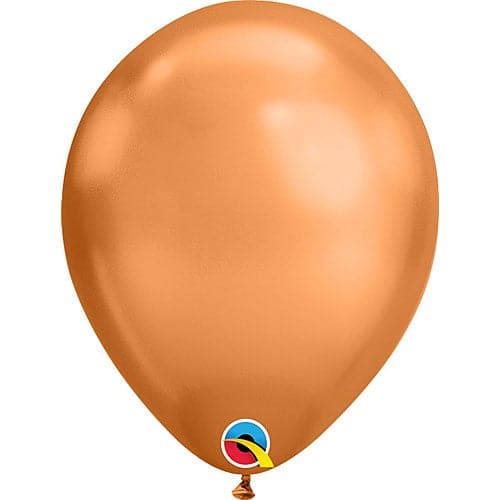 Chrome Copper Latex Balloons by Qualatex