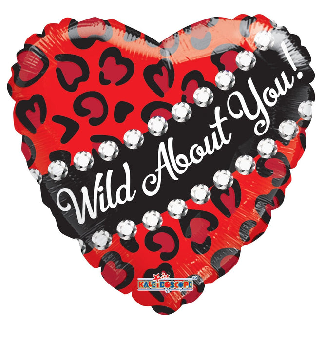 18 Inch Wild About You Foil Balloon | 100 pcs