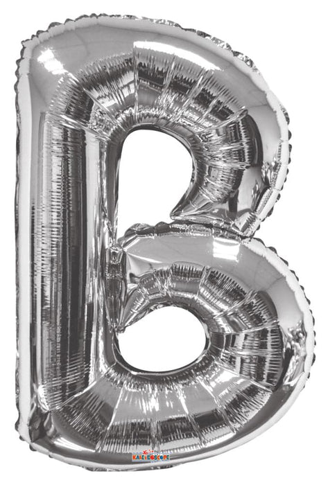 34" Jumbo Letter Foil Balloons | Silver B | 50 pc