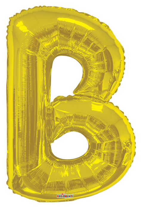 34" Jumbo Letter Foil Balloons | Gold B | 50 pc