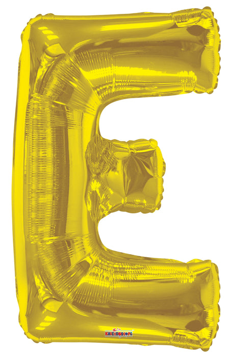 34" Jumbo Letter Foil Balloons | Gold E | 50 pc