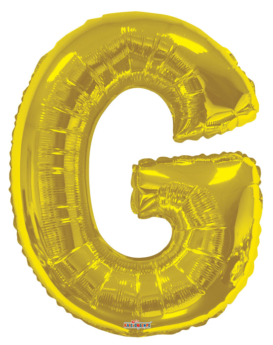 34" Jumbo Letter Foil Balloons | Gold G | 50 pc