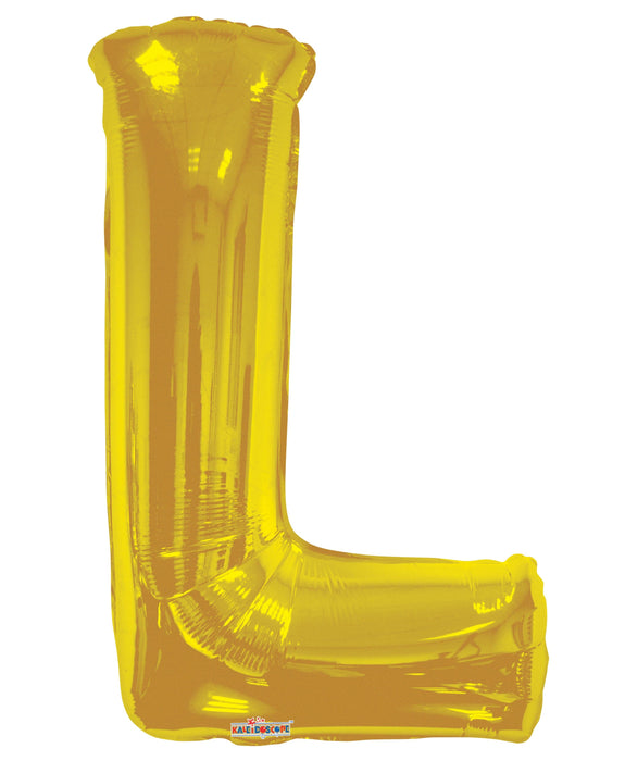 34" Jumbo Letter Foil Balloons | Gold L | 50 pc