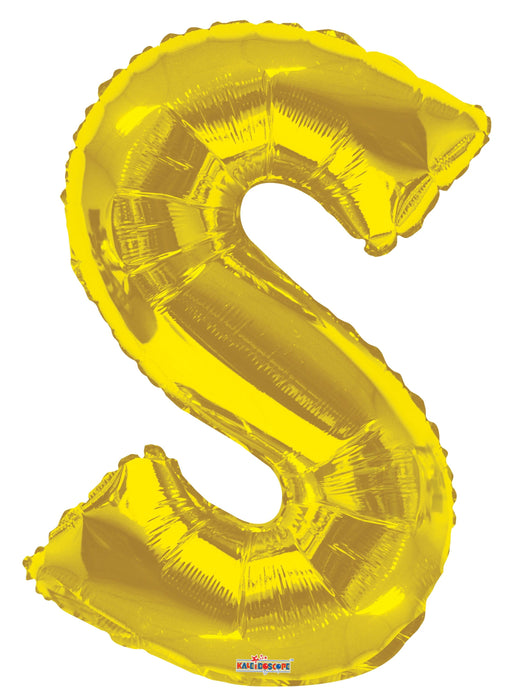 34" Jumbo Letter Foil Balloons | Gold S | 50 pc