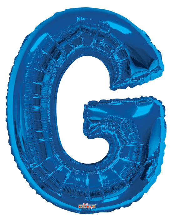 34" Jumbo Letter Foil Balloons | Royal Blue G | 50 pc