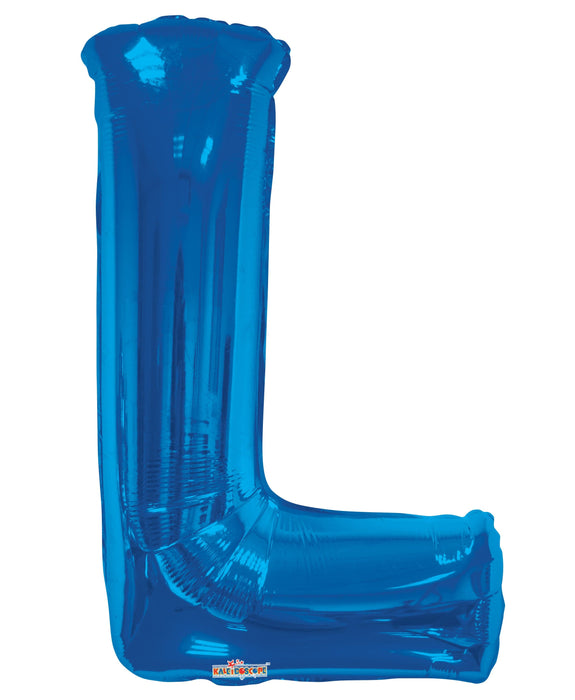34" Jumbo Letter Foil Balloons | Royal Blue L | 50 pc