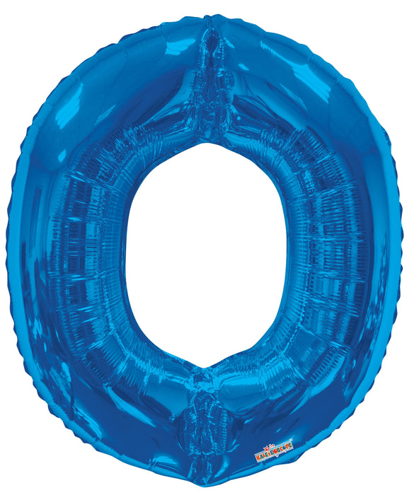 34" Jumbo Letter Foil Balloons | Royal Blue O | 50 pc