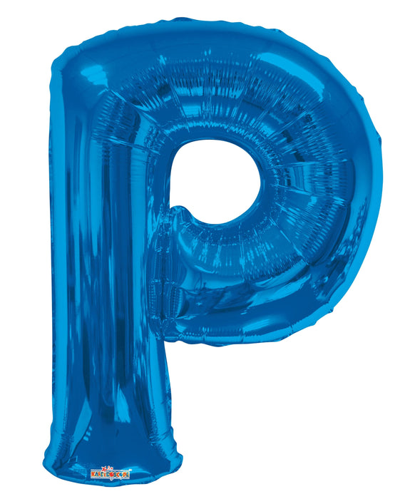 34" Jumbo Letter Foil Balloons | Royal Blue P | 50 pc