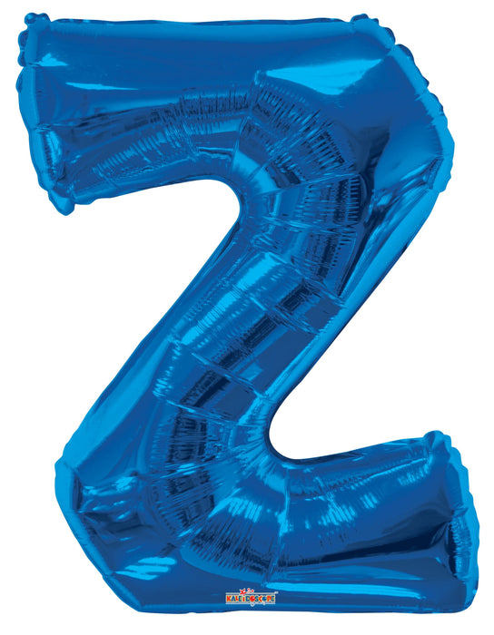 34" Jumbo Letter Foil Balloons | Royal Blue Z | 50 pc