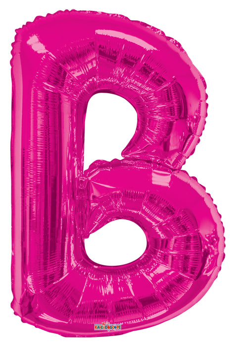 34" Jumbo Letter Foil Balloons | Hot Pink B | 50 pc