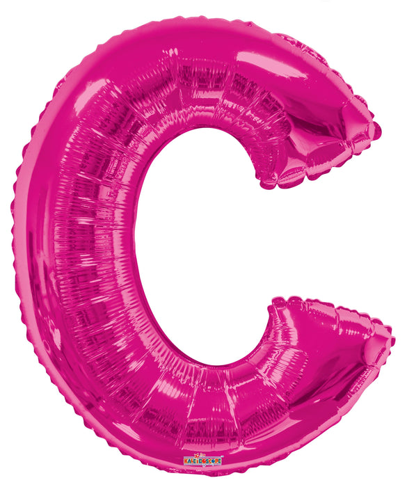 34" Jumbo Letter Foil Balloons | Hot Pink C | 50 pc
