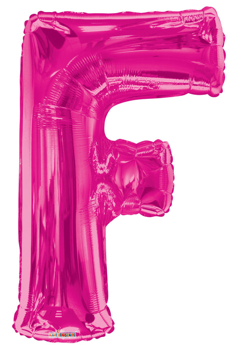 34" Jumbo Letter Foil Balloons | Hot Pink F | 50 pc
