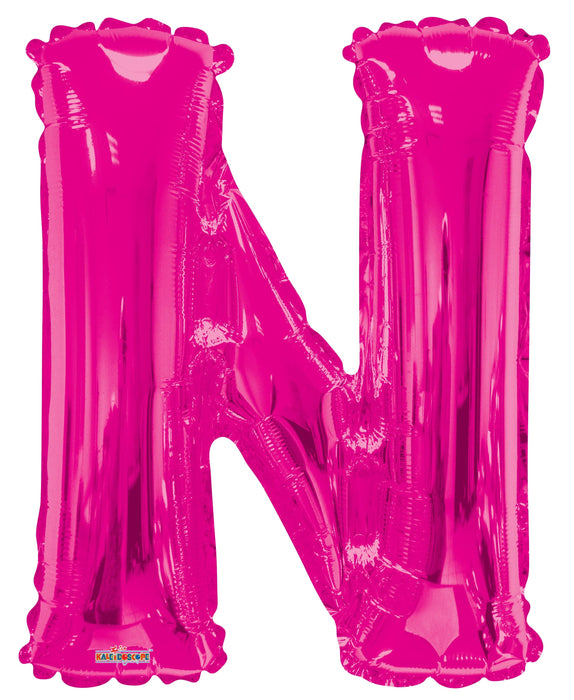 34" Jumbo Letter Foil Balloons | Hot Pink N | 50 pc