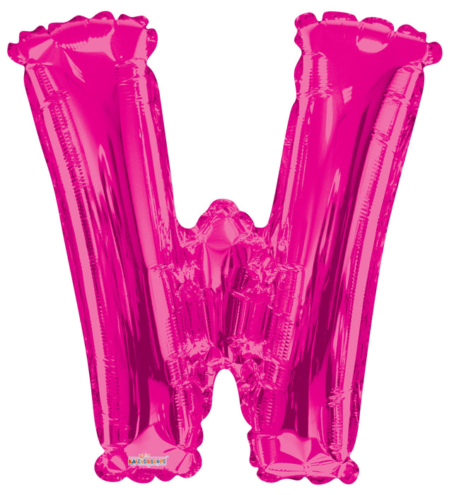 34" Jumbo Letter Foil Balloons | Hot Pink W | 50 pc